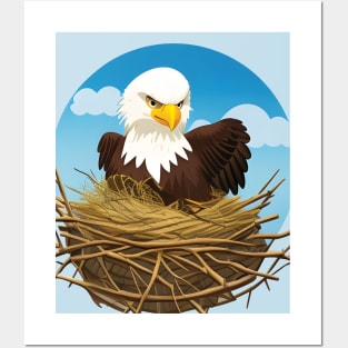 Bald Eagle Nest Cam Jackie & Shadow at Big Bear Posters and Art